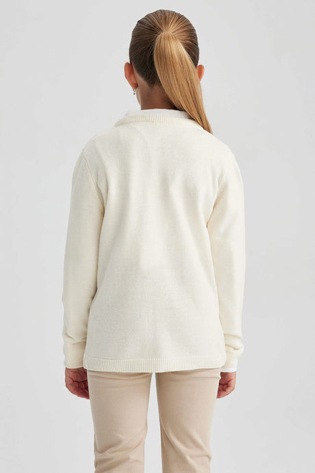 Defacto Çocuk Cardigan N8407A6 - Ekru