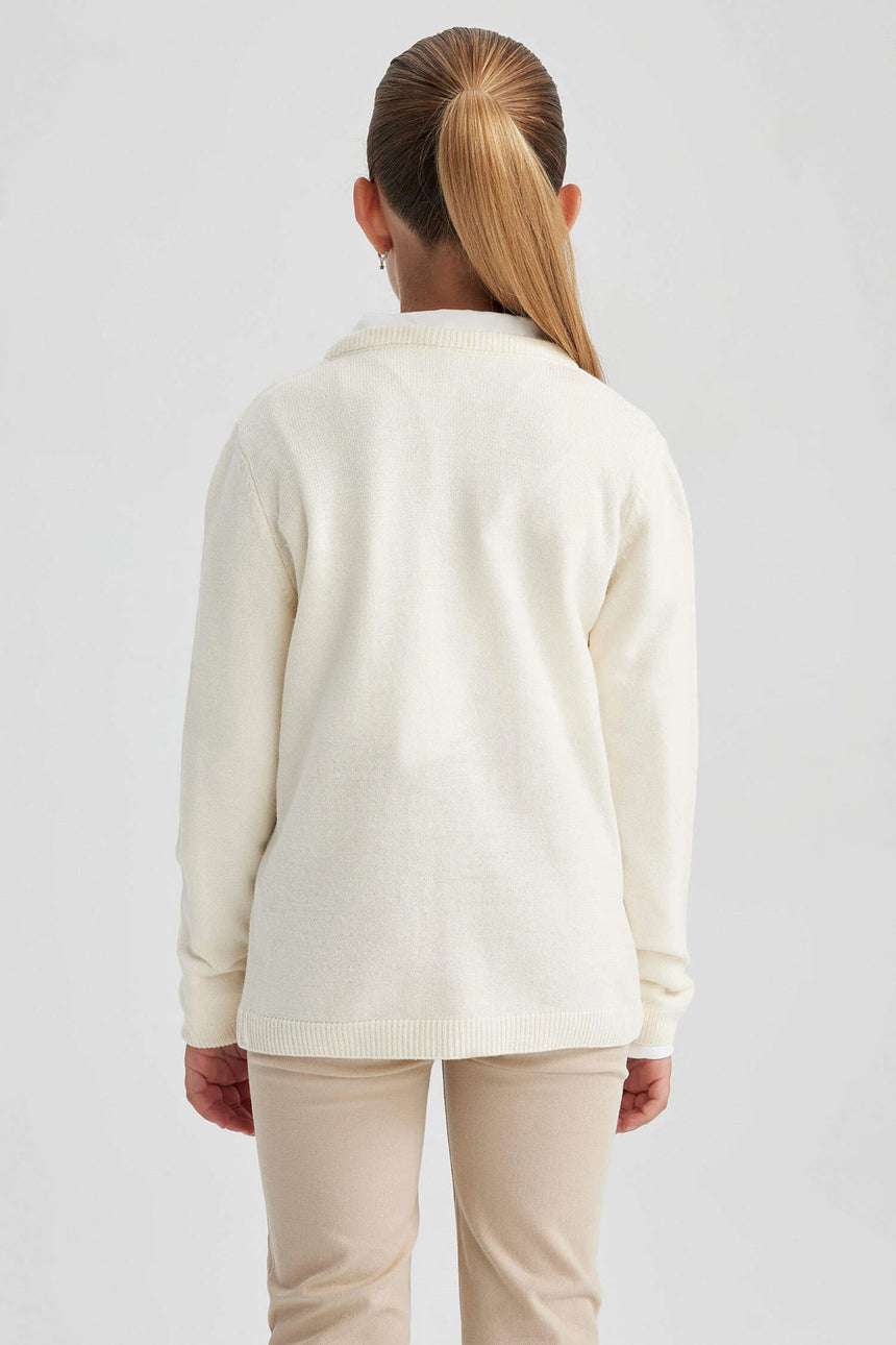 Defacto Çocuk Cardigan N8407A6 - Ekru