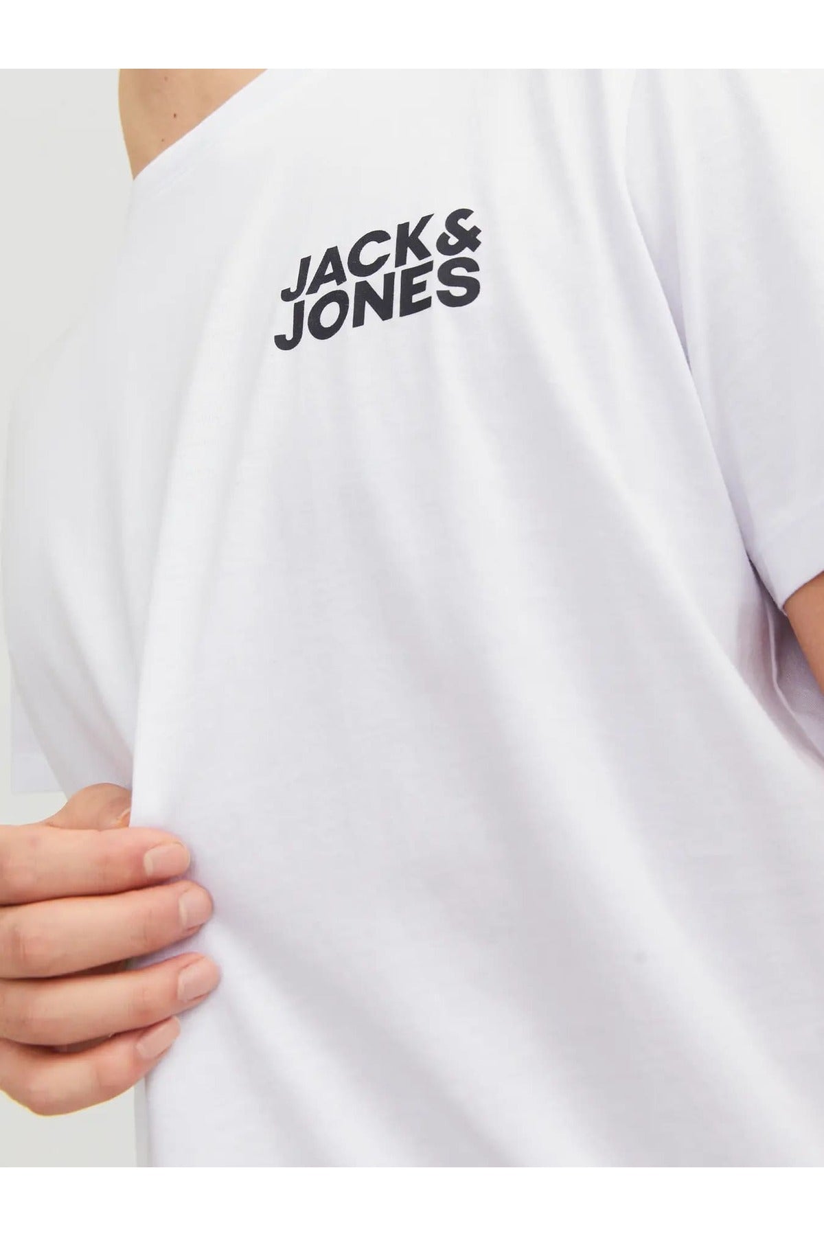 Jack & Jones Corp Logo Erkek T-Shirt 12151955 - Beyaz