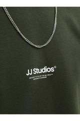 JACK&JONES SWEAT 12278791 - Koyu Yeşil