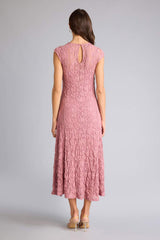 Defacto Kadın Short Sleeve Knitted Dress F8114AX - Gül Kurusu