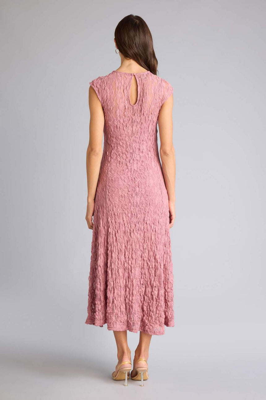 Defacto Kadın Short Sleeve Knitted Dress F8114AX - Gül Kurusu