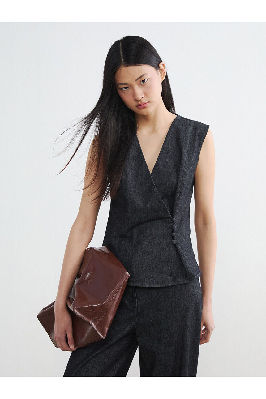 LCW KADIN S6NF48B8 YLK,AVERS-SET-VEST - Koyu Mavi