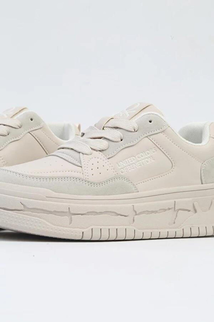 benetton bayan spor ayakkabı bnı-10281 - Bej