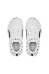 Sporline Puma Trinity Lite AC+ PS beyaz ve siyah detaylı çocuk sneaker ayakkabı üstten görünüm