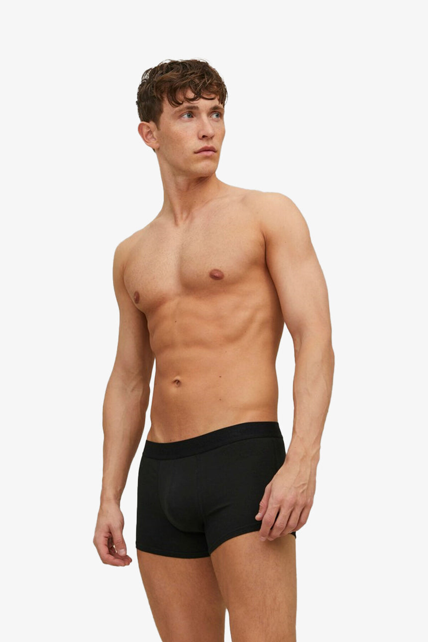 JACK&JONES JACWAISTBAND TRUNKS 3 PACK NOOS 12127816 - Siyah