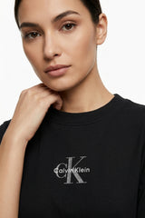 Calvin Klein Kadın SS 20s CLASSIC LOGO TEE LV047C856G - Siyah