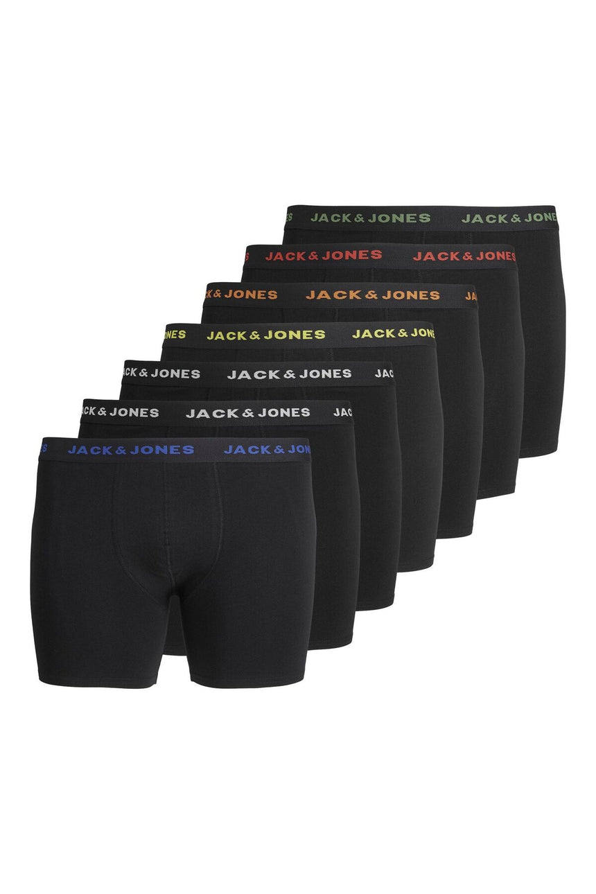 JACK&JONES JACBASIC TRUNKS 7 PACK NOOS PLS 12268845 - Siyah
