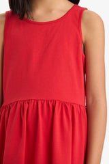 Defacto Çocuk Knitted Dress B4336A8 - Kırmızı
