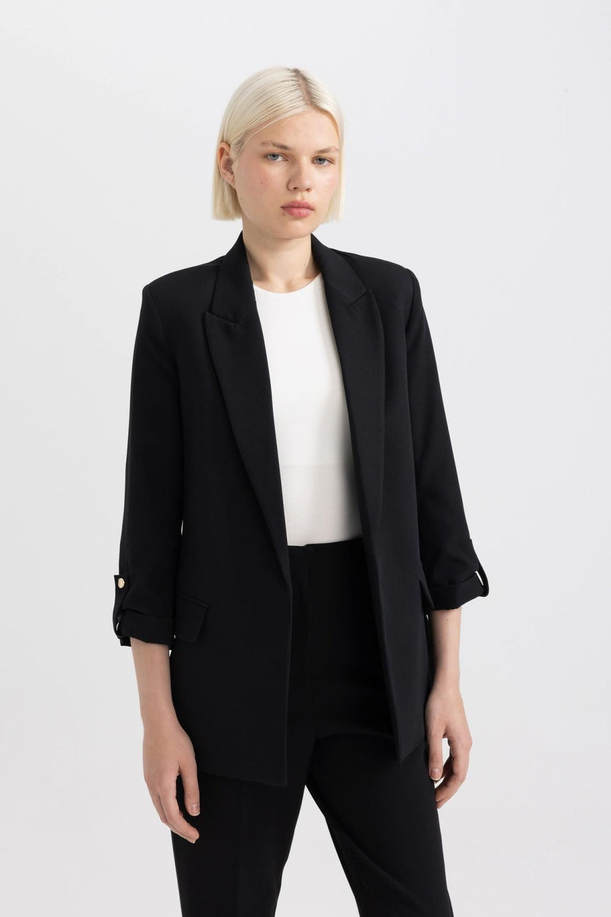 DeFacto Kadın Blazer Ceket C3215AX - Siyah