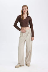 Defacto Kadın Trousers D8150AX - Siyah