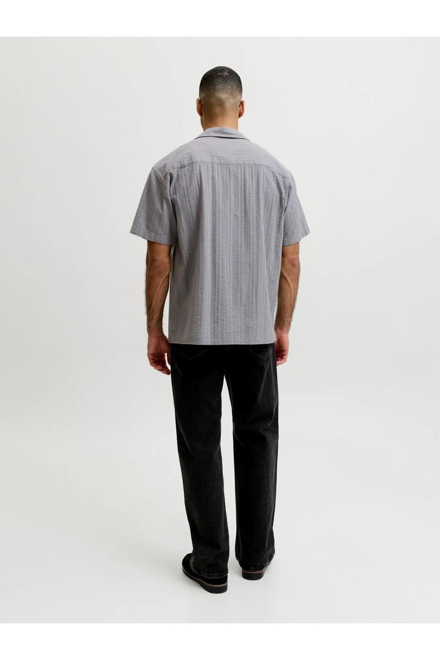 JACK&JONES JJETYSON RESORT SHIRT SS SN 12289457 - Antrasit/ Gri