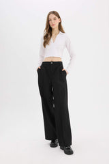 Defacto Kadın Trousers D8150AX - Siyah