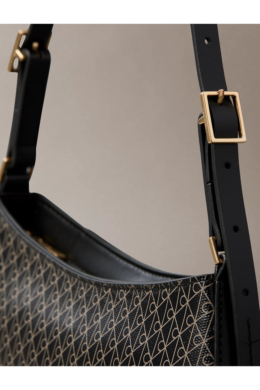 Calvin Klein Kadın EMBLEM AOP SMALL SHOULDER BAG LV04F3324G - Siyah