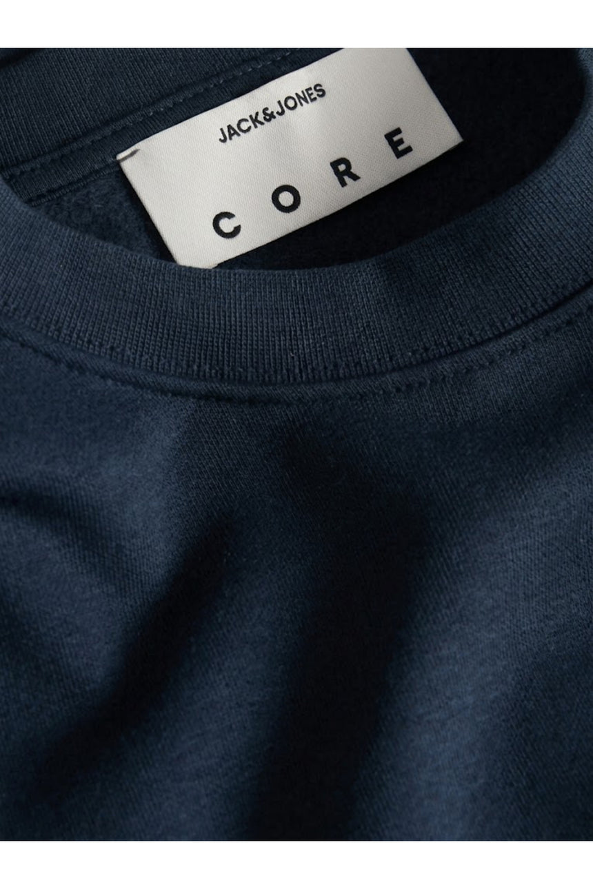 JACK&JONES JCOCLUB BADGE SWEAT CREW NECK 12300444 - Koyu Lacivert/ Koyu Gri