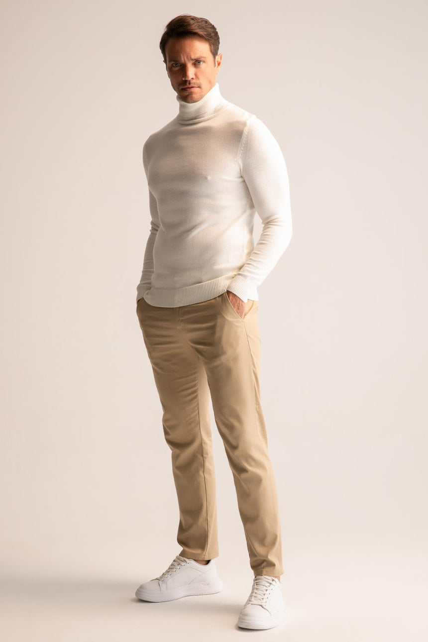 Defacto Erkek Pullover R1124Az - Ekru