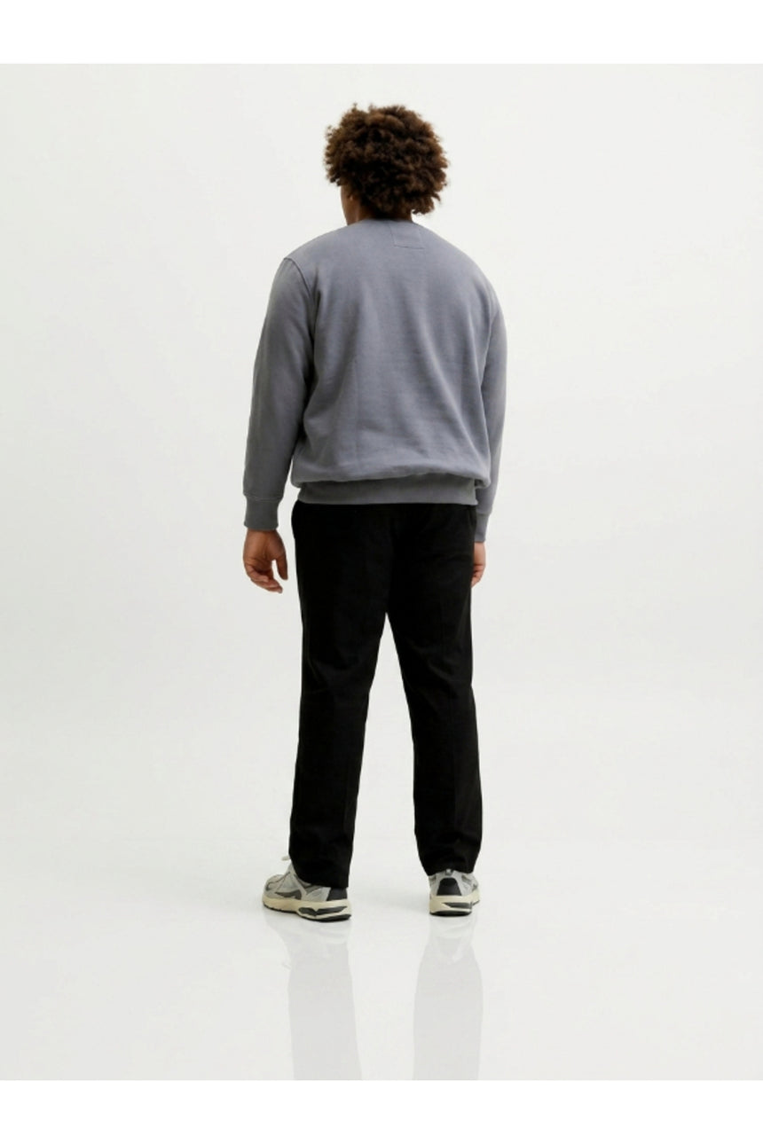 JACK&JONES PLUS JJESOHO SWEAT CREW NECK NOOS PLS 12284682 - Koyu Gri