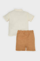 Defacto Çocuk Woven Set B8080A5 - Ekru