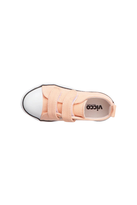 Sporline Vicco pudra pembe renkli, cırt cırtlı, tekstil malzemeden üretilmiş çocuk sneaker ayakkabı
