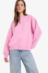 Defacto Kadin Sweat Shirt A4177Ax - Pembe