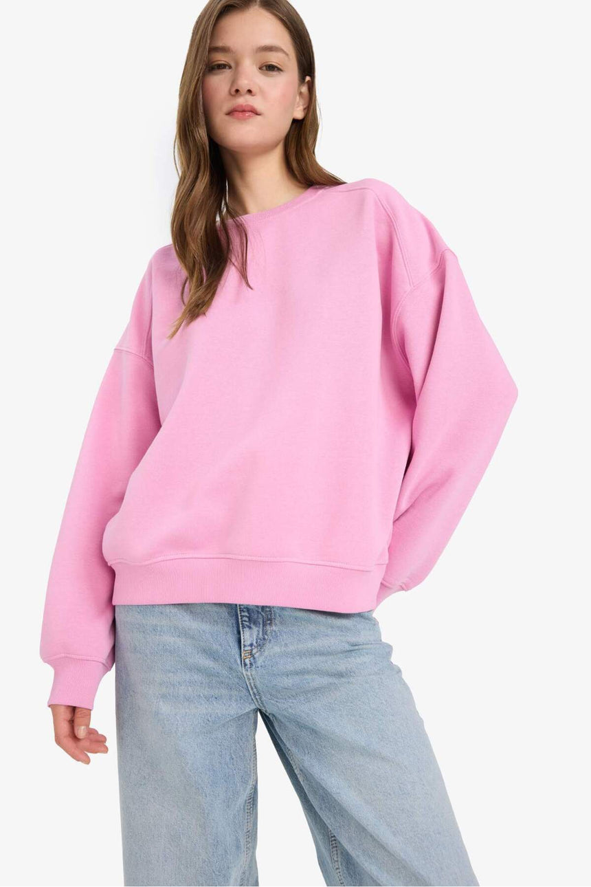 Defacto Kadin Sweat Shirt A4177Ax - Pembe