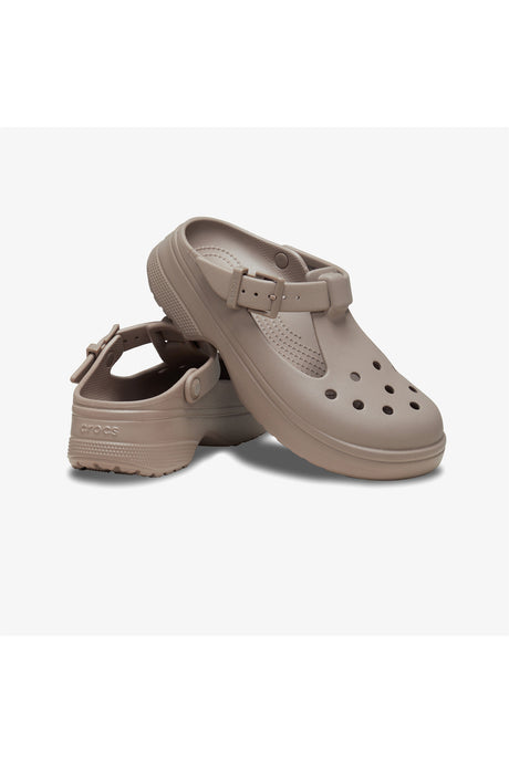 Crocs Unisex Classic Mary Jane Clog Cr3008 - Gri/ Kahverengi