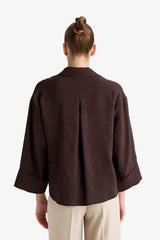 Defacto Kadın Long Sleeve Shirt E9007Ax - Kahverengi