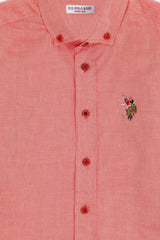 US POLO ASSN ERKEK COCUK DOKUMA GÖMLEK 1840451 - Kırmızı