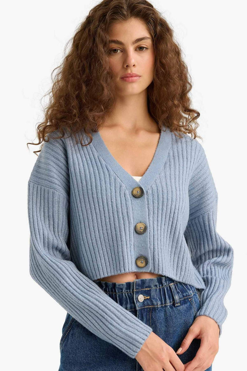 Defacto Kadın Cardigan R1389Az - Mavi