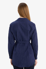 Defacto KADIN Woven Top G8505AX - Koyu Lacivert