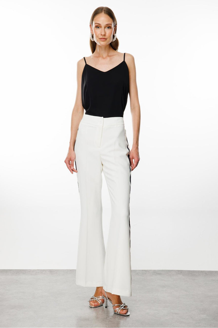 Moda İlgi ILG241PNT04640 Kadın Pantolon - Ekru
