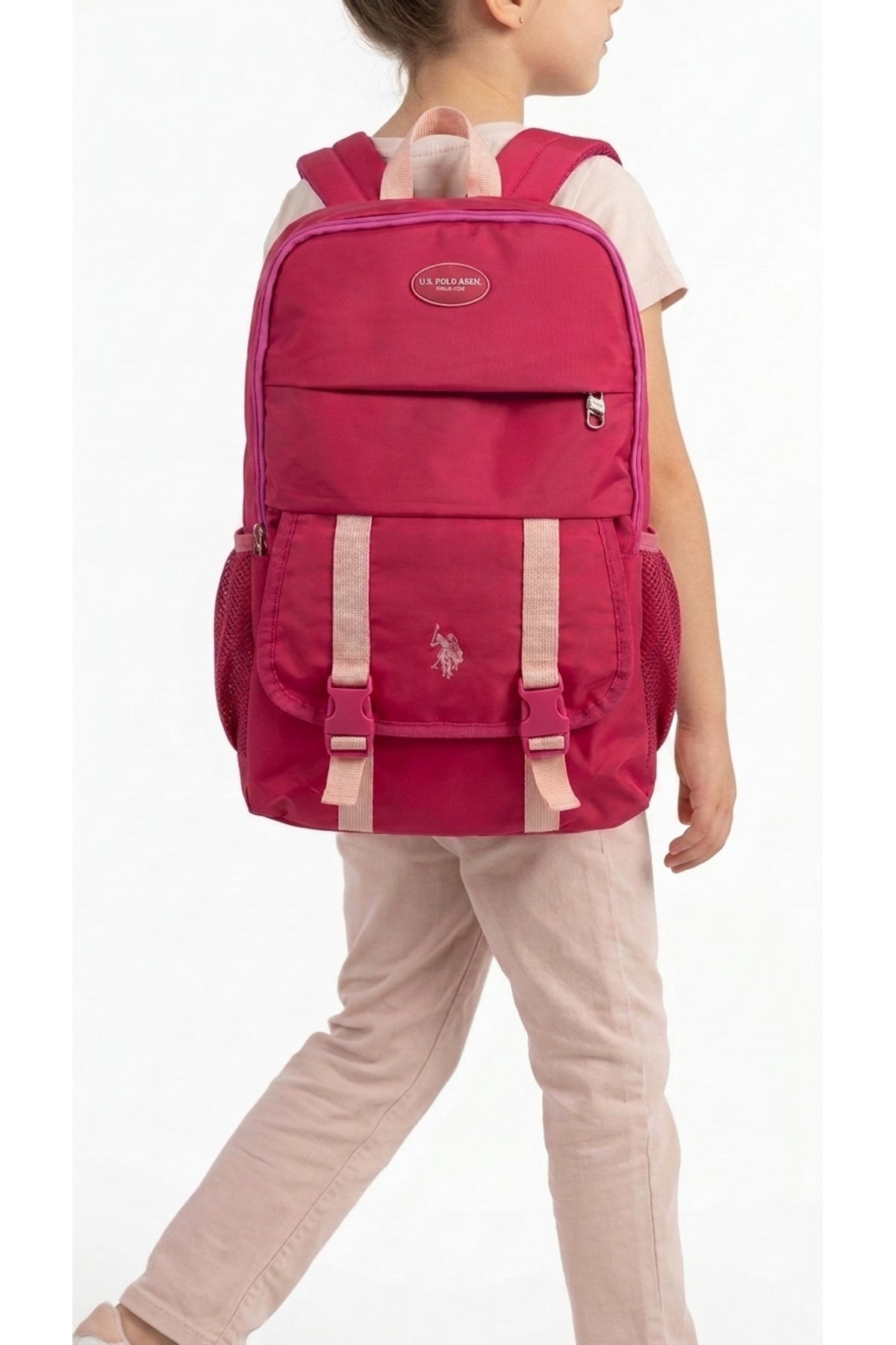 U.S. Polo Assn. Kız Çocuk Okul Çantası PLCAN26083 - Pembe