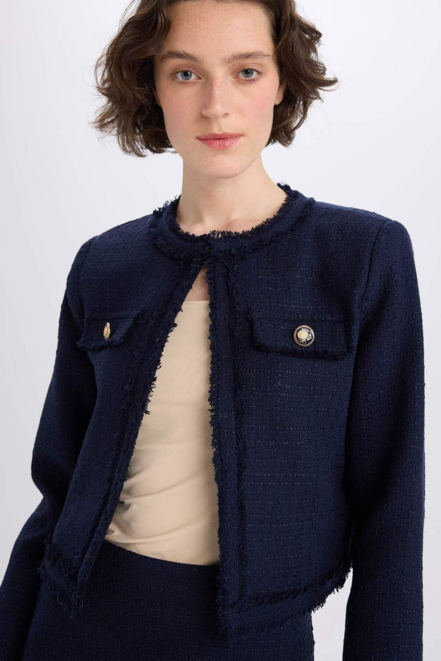 Defacto Kadın Blazer D5040Ax - Koyu Lacivert