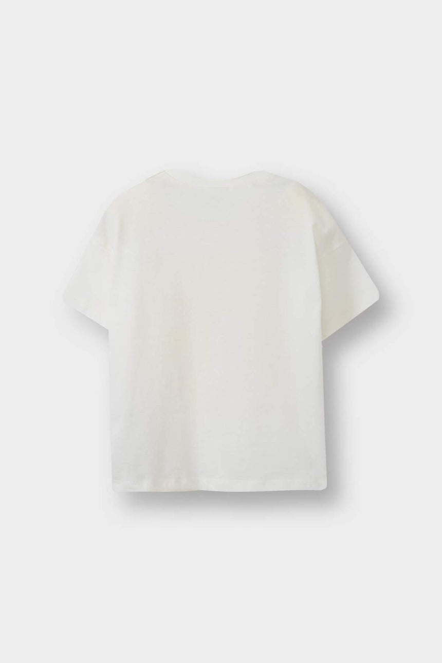 Defacto Çocuk Short Sleeve T-Shirt E0723A5 - Ekru