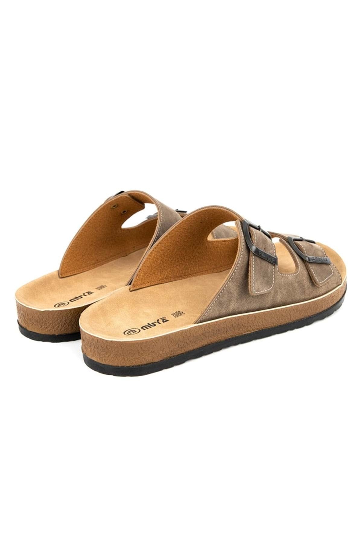 Muya 31330-2795 Erkek Terlik - Gri Kahverengi
