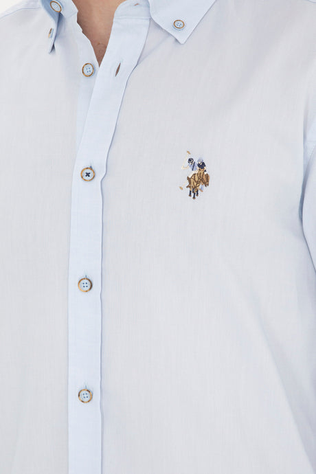 U.S.POLO ASSN. ERKEK DOKUMA GOMLEK 1826727 - AÇIK MAVİ