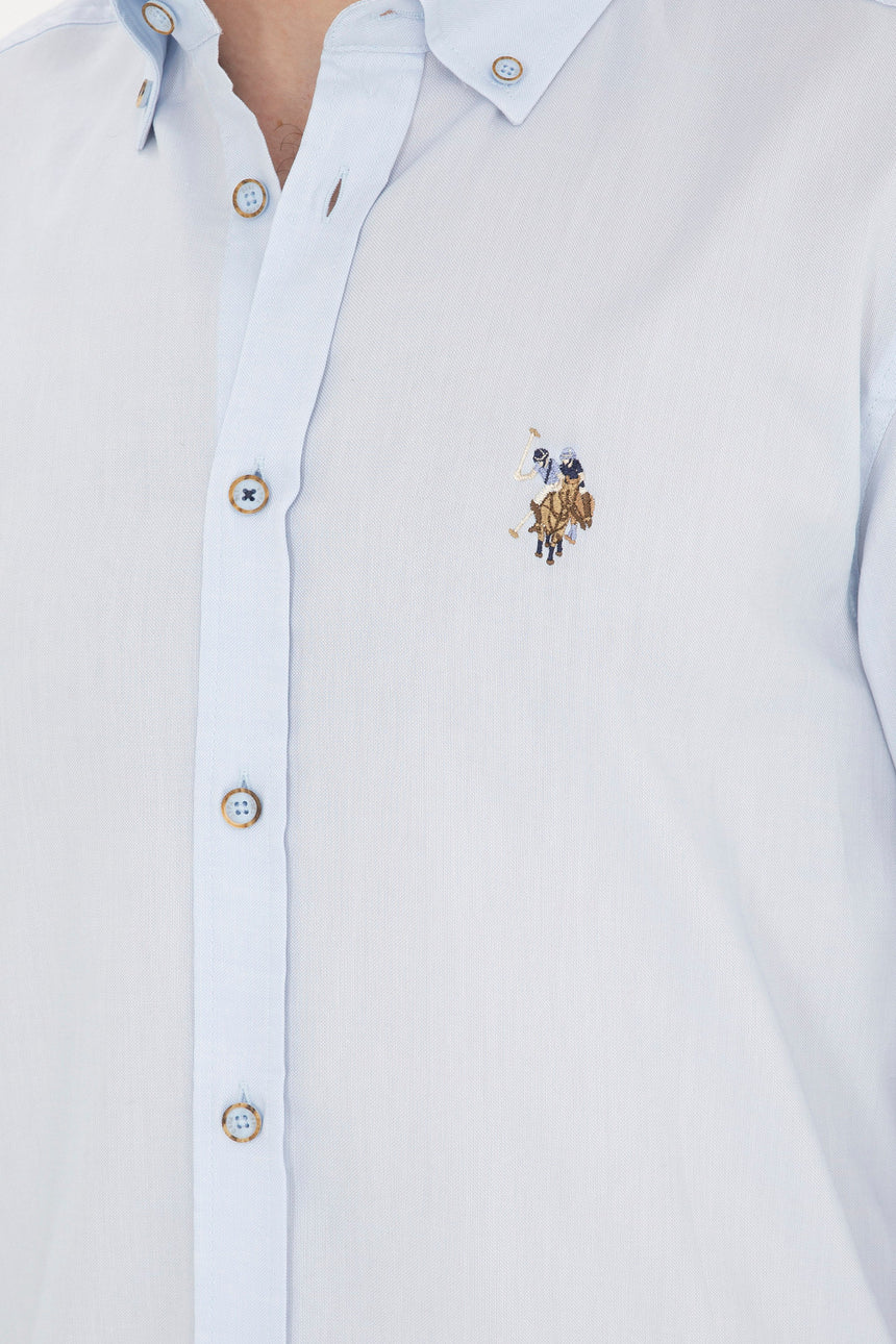 U.S.POLO ASSN. ERKEK DOKUMA GOMLEK 1826727 - AÇIK MAVİ