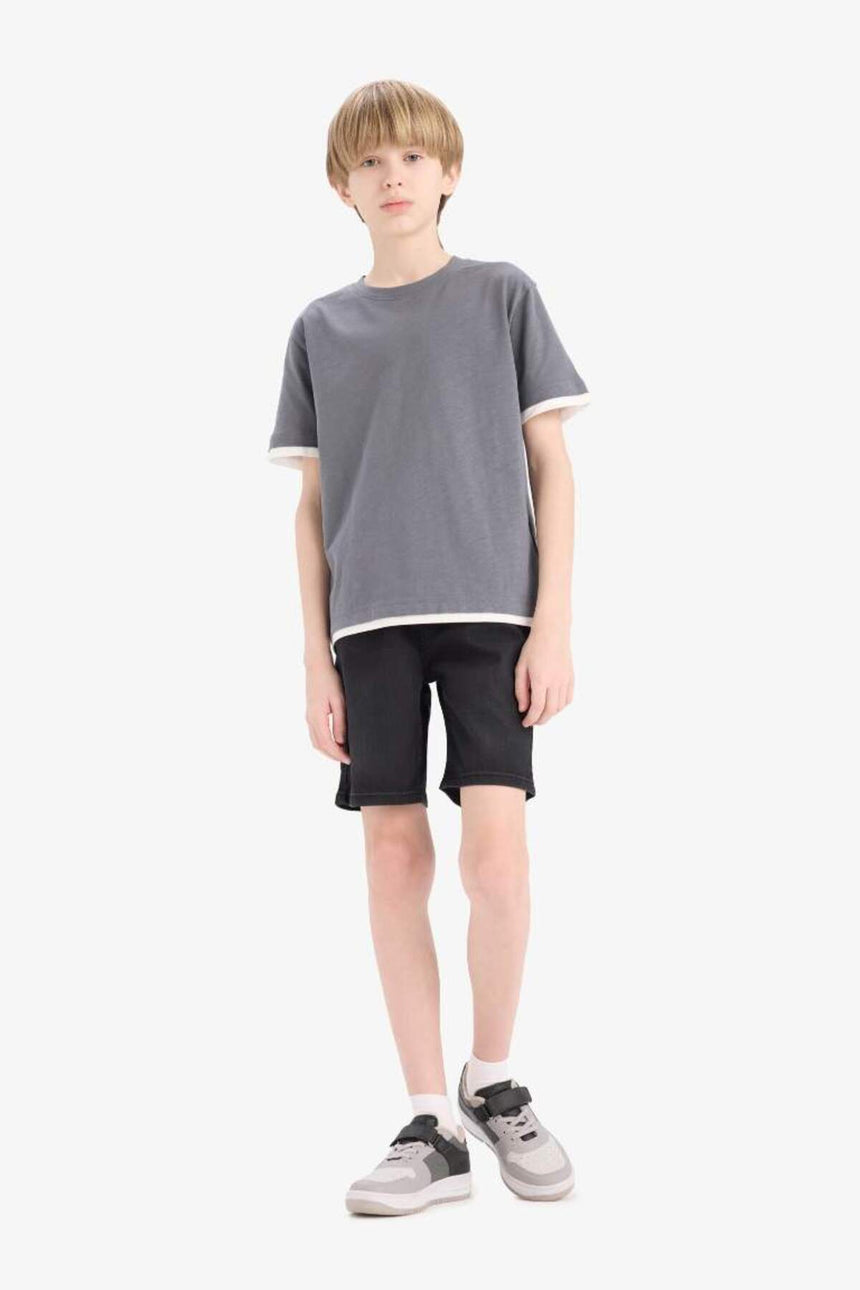 Defacto Çocuk Short Sleeve T-Shirt B5928A8 - Antrasit