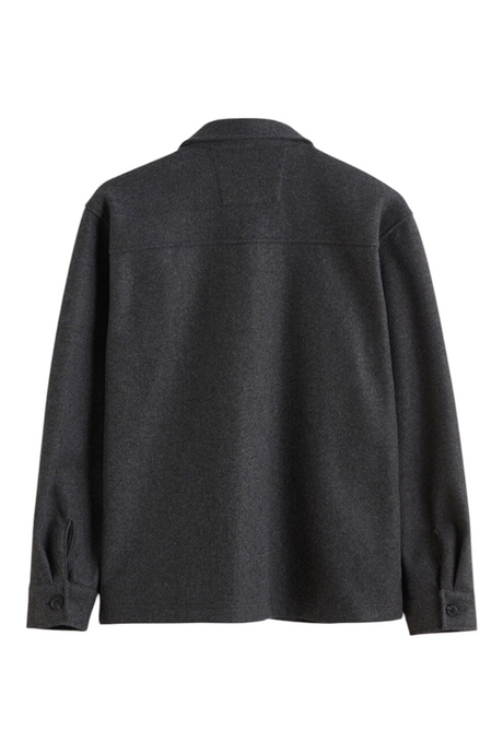Sporline LC Waikiki antrasit renkli, regular kesim, %100 polyester erkek ceket, arka görünüm