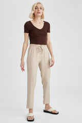 Defacto Kadın Trousers L3164Az - Kahverengi / Kum Beji