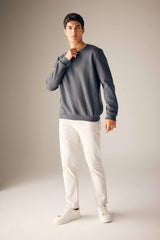 DeFacto Erkek Sweatshirt T3777AZ - Antrasit