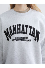 LC Waikiki Kadın Sweatshirt W5KP59E8 - Açık Gri