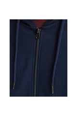Jack & Jones Basic Erkek Kapüşonlu Fermuarlı Sweatshirt 12181901 - Koyu Lacivert
