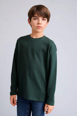 Defacto Çocuk Long Sleeve T-Shirt E9661A8 - Koyu Yeşil