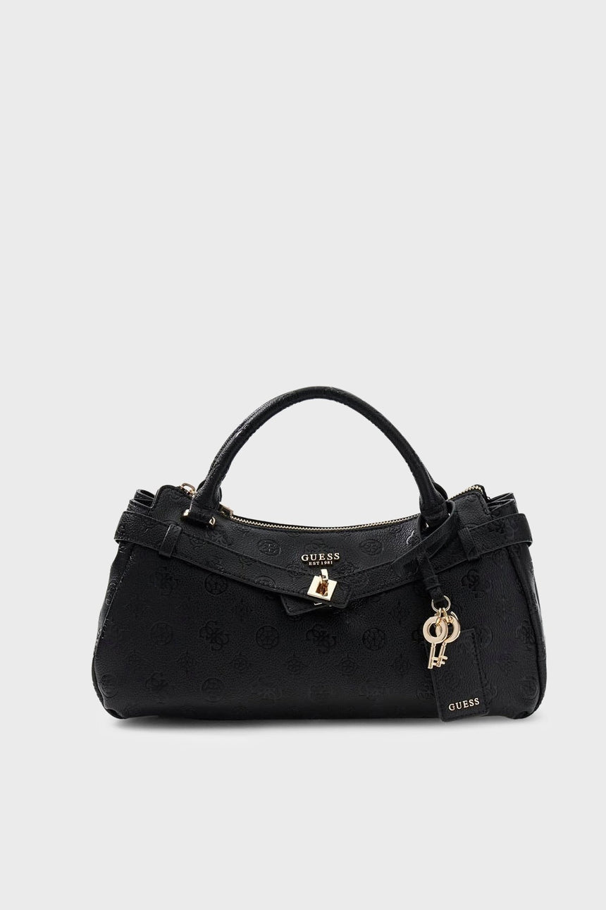GUESS KADIN ELLA LOGO GIRLFRIEND SATCHEL HWPD9746050 - Siyah