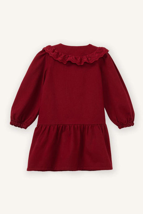 Defacto Çocuk Woven Dress G8189A5 - Bordo