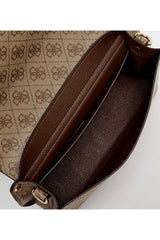 GUESS KADIN MERIDIAN II FLAP CRO HWSG6974200 - Açık Bej/ Kahverengi