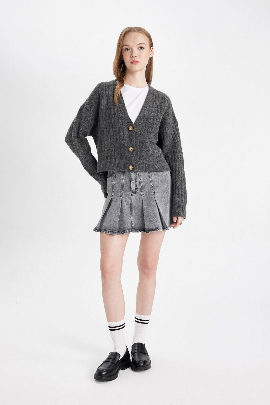 Defacto Kadın Cardigan R1389Az - Antrasit