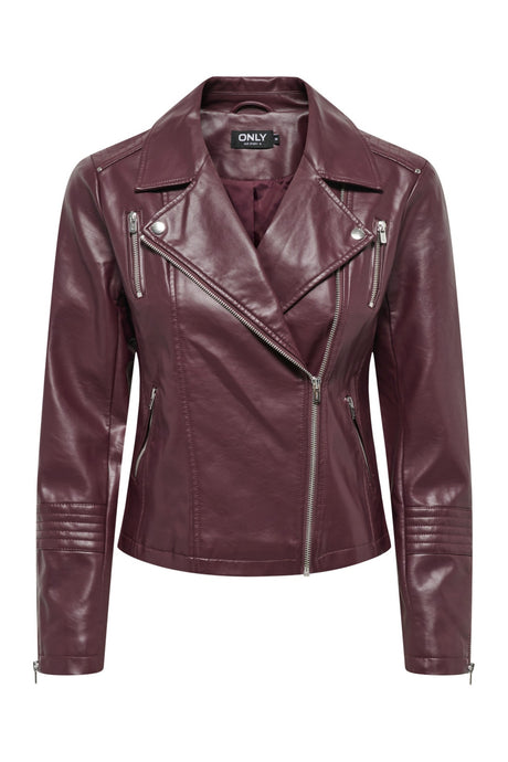 ONLY ONLGEMMA FAUX LEATHER BIKER OTW NOOS 15153079 - Koyu Kahverengi