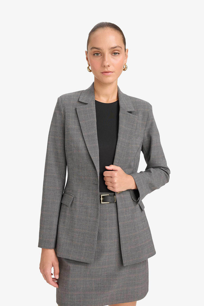 Defacto Kadın Blazer D9883Ax - Açık Gri